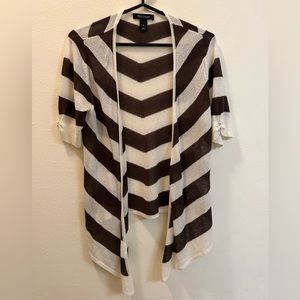 (S) White House Black Market  with Brown Chevron/Striped Pattern